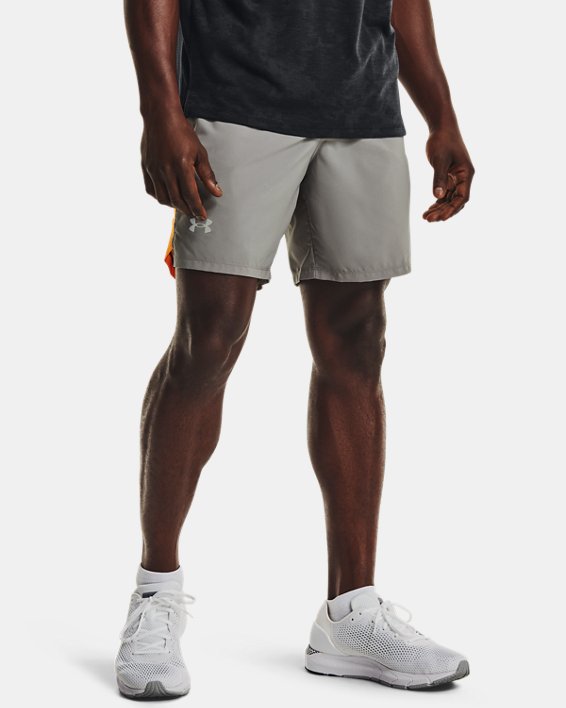 Men's UA Launch Run 7" Shorts, Gray, pdpMainDesktop image number 1